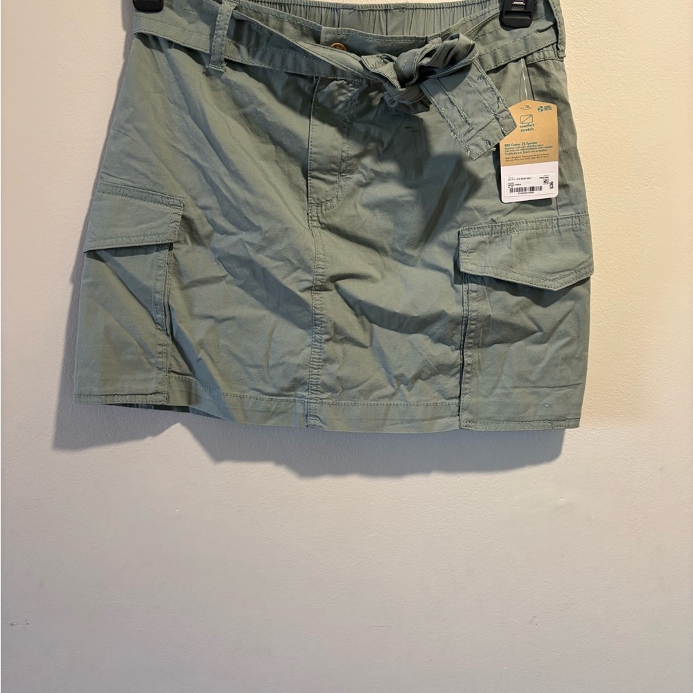 Thereabouts Girl Green Cargo Short Skirt with Belt Size XL 16